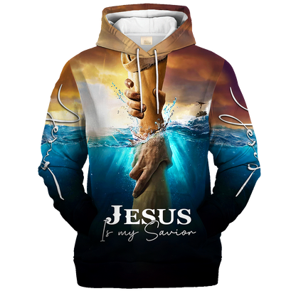 Jesus Is My Savior Zip Hoodie | Christian Gift