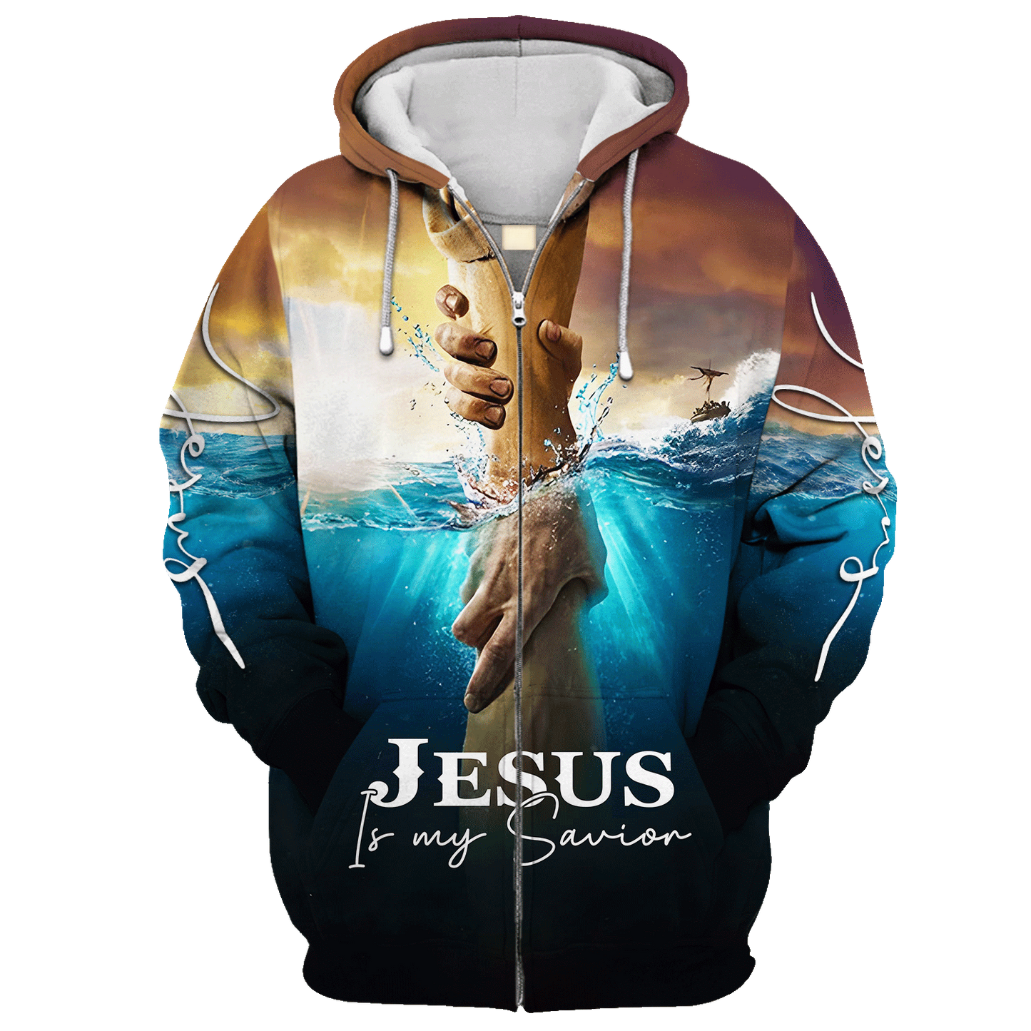 Jesus Is My Savior Zip Hoodie | Christian Gift