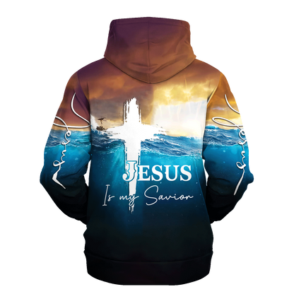 Jesus Is My Savior Zip Hoodie | Christian Gift
