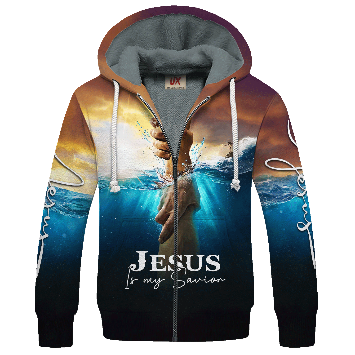 Jesus Is My Savior Zip Hoodie | Christian Gift
