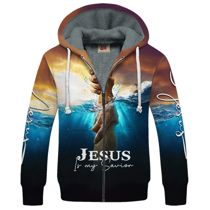 Jesus Is My Savior Zip Hoodie | Christian Gift