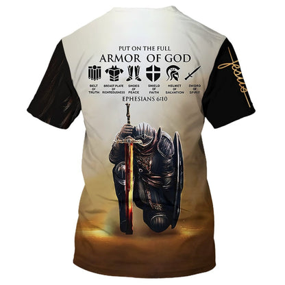 Armor of God Lion & Knight Zip Hoodie | Christian Gift