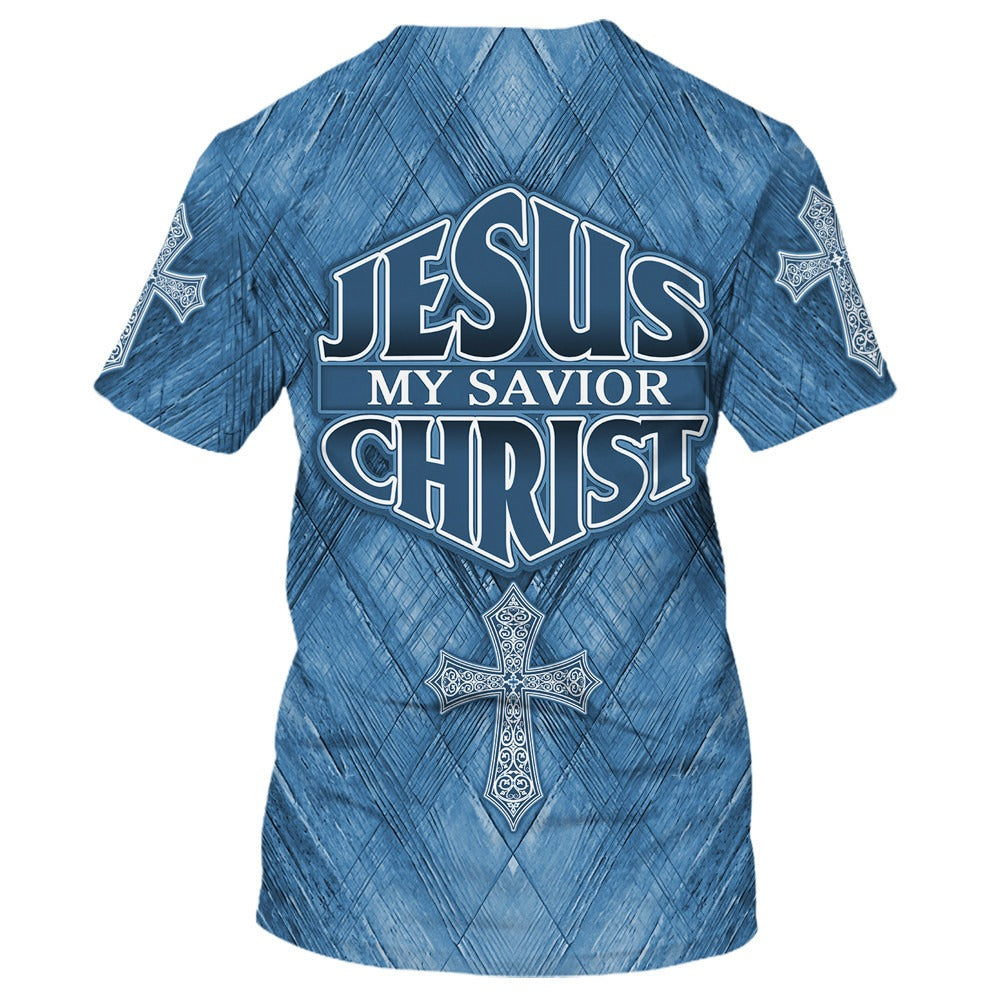 Jesus My Savior Christ Cross Zip Hoodie | Christian Gift