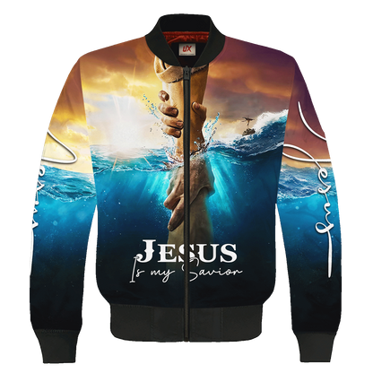 Jesus Is My Savior Zip Hoodie | Christian Gift