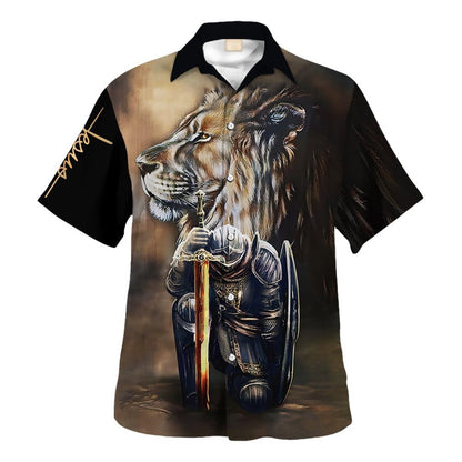 Armor of God Lion & Knight Zip Hoodie | Christian Gift