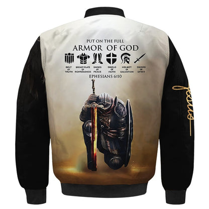 Armor of God Lion & Knight Zip Hoodie | Christian Gift