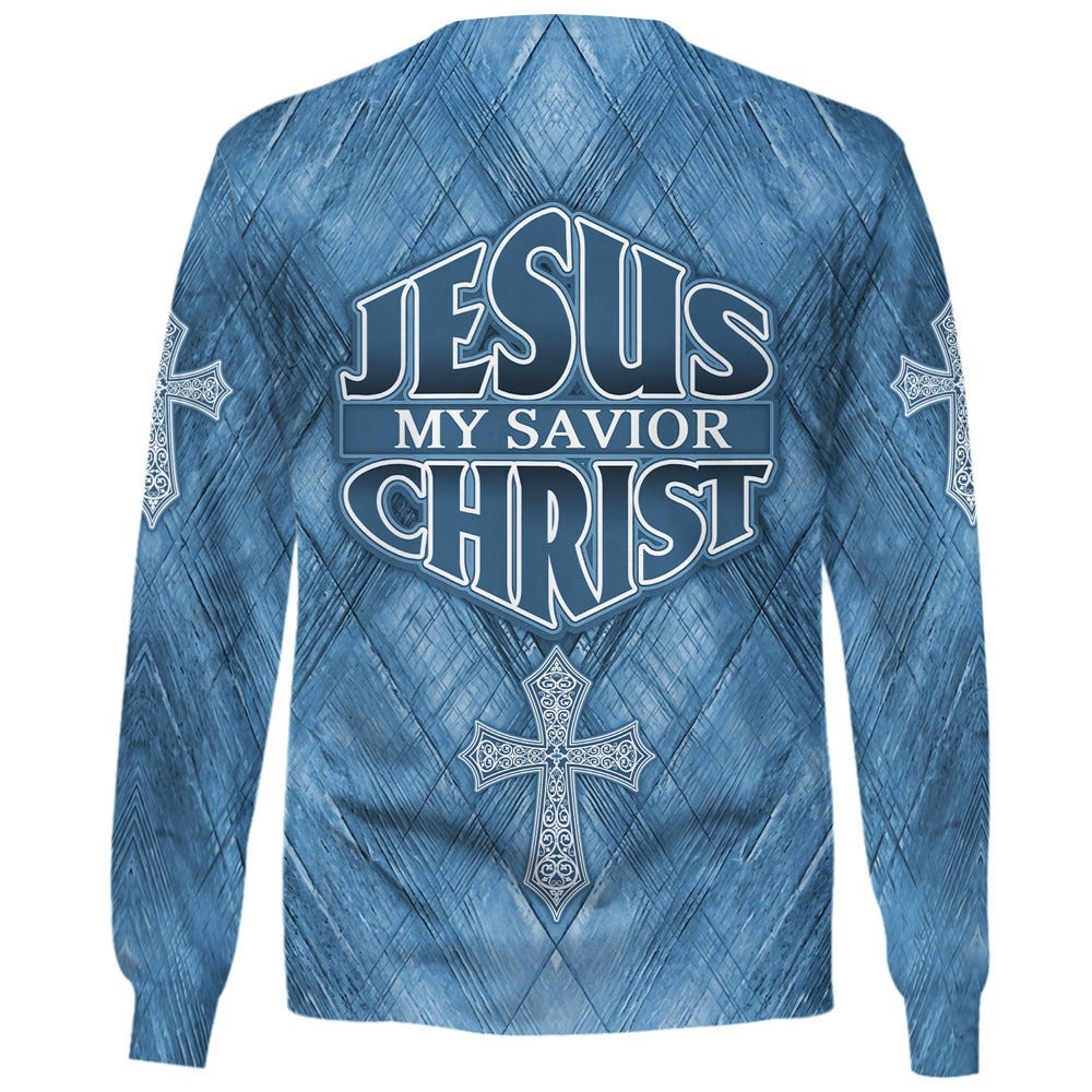 Jesus My Savior Christ Cross Zip Hoodie | Christian Gift