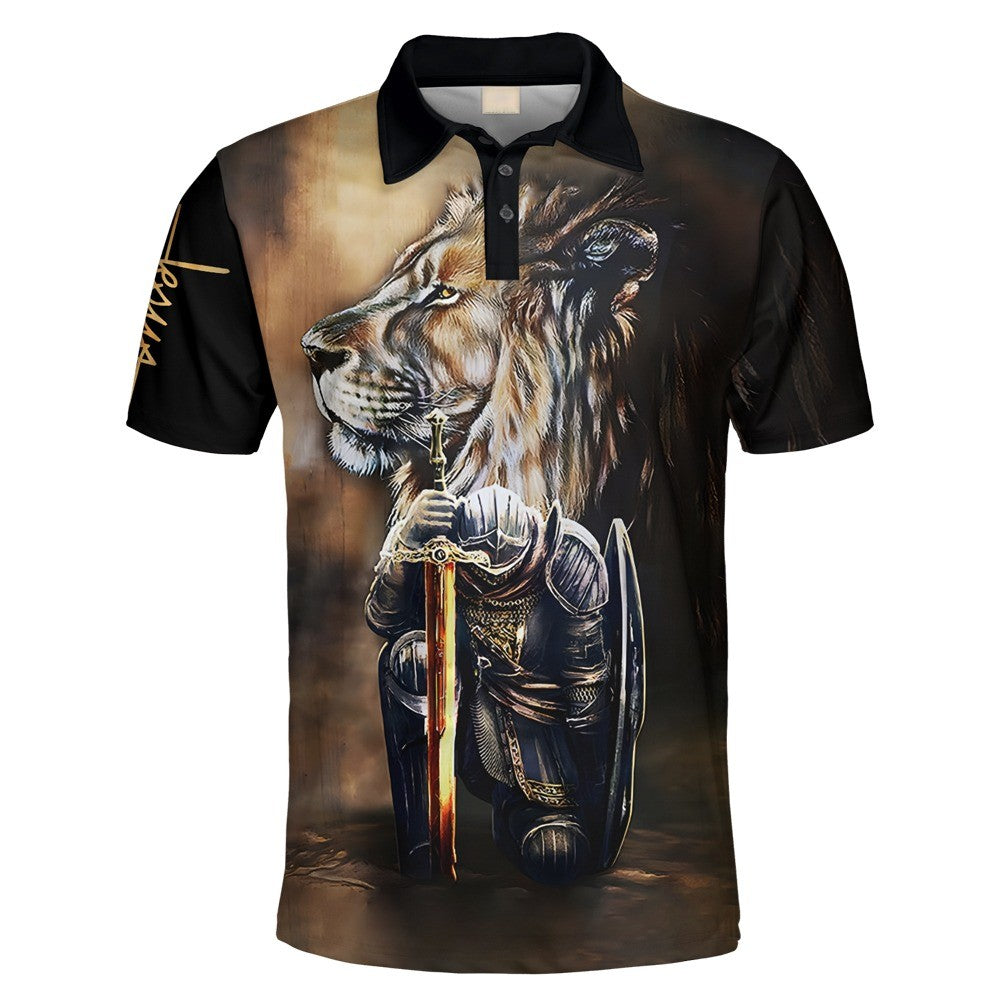 Armor of God Lion & Knight Zip Hoodie | Christian Gift