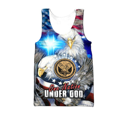 One nation under God- All Over Prints Hoodie Shirt | Christian Gift