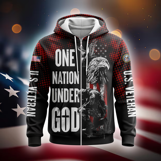 U.S. Coast Guard American Flag Hoodie | Patriotic Gift